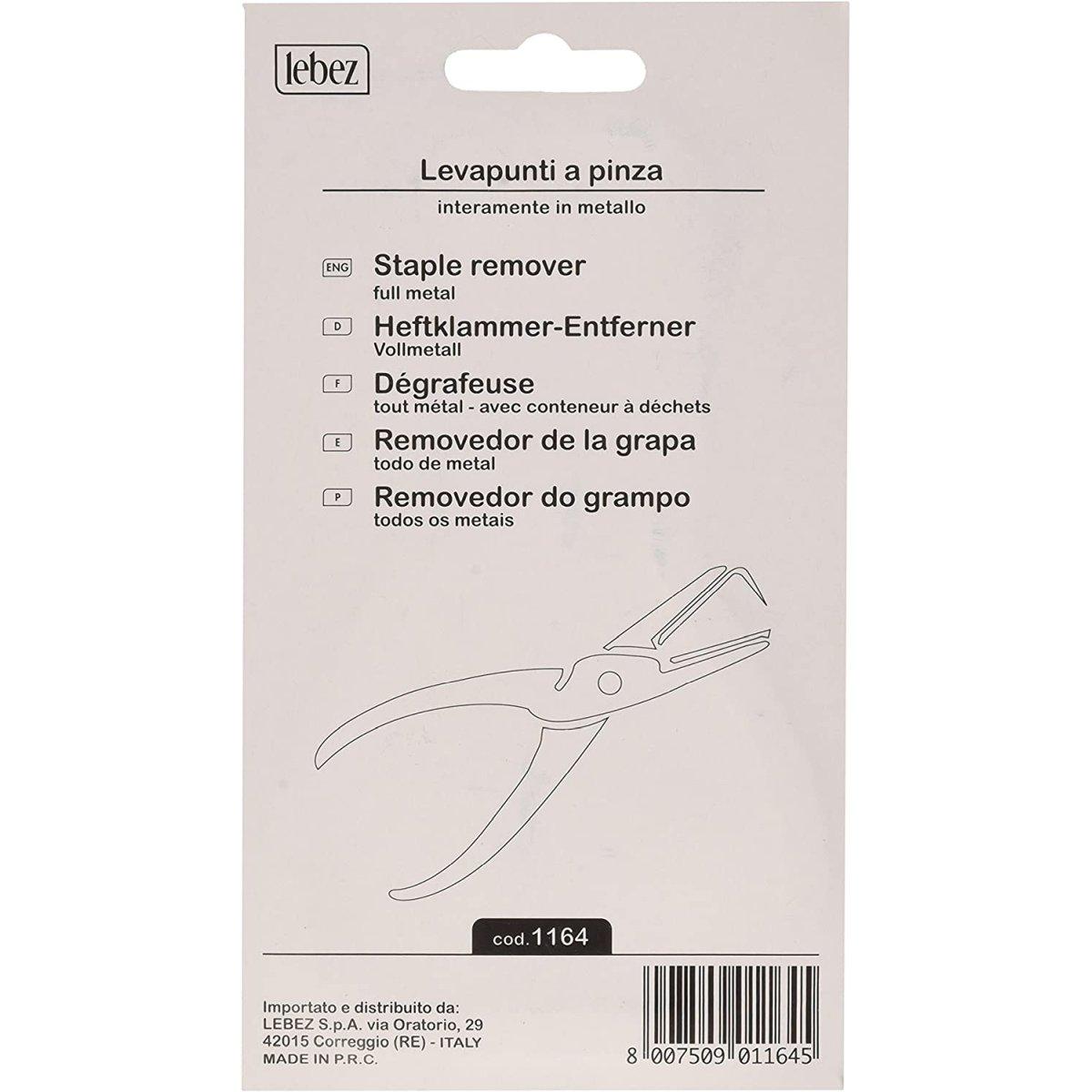 Lebez - levapunti a pinza in metallo