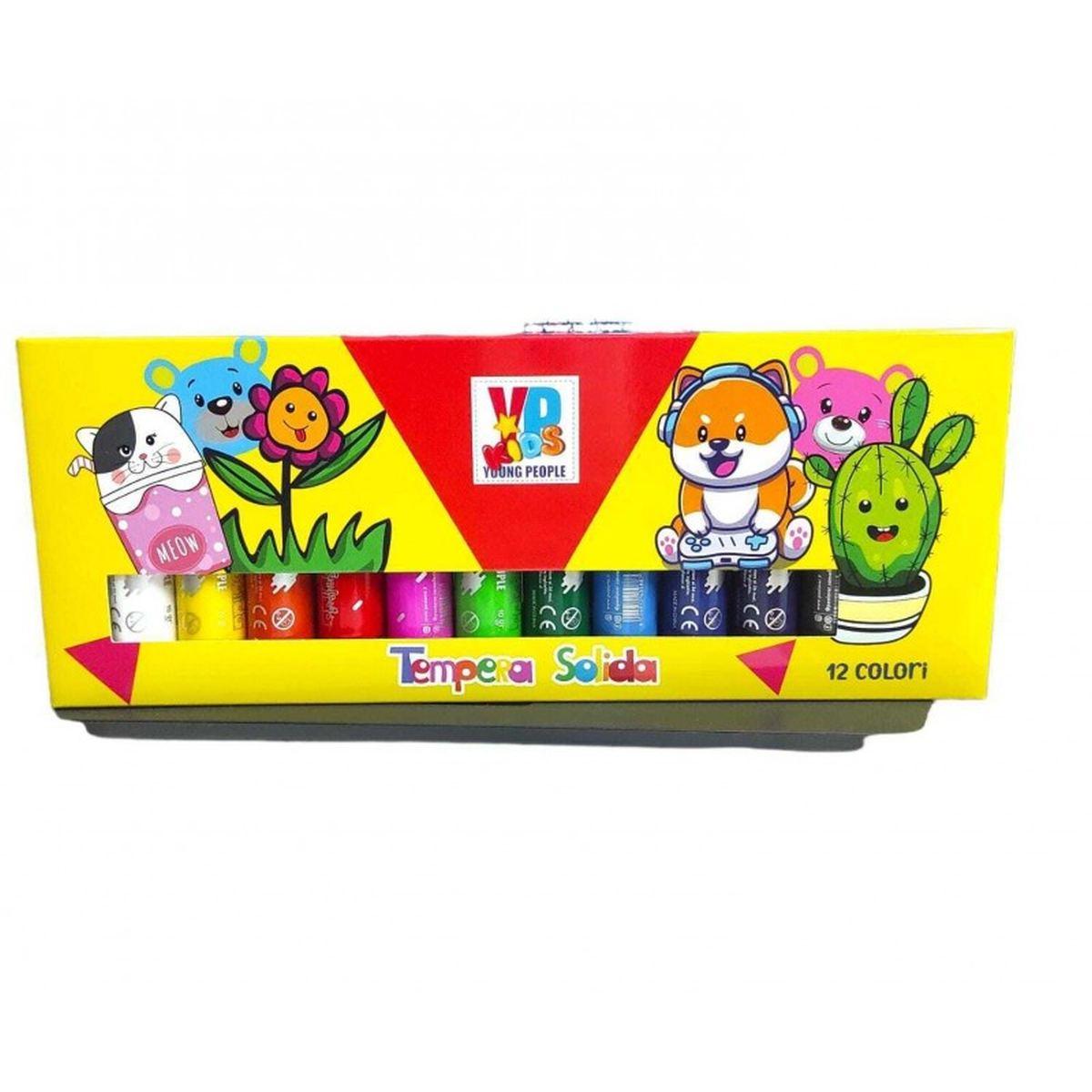 Young people - tempera solida set da 12 pz