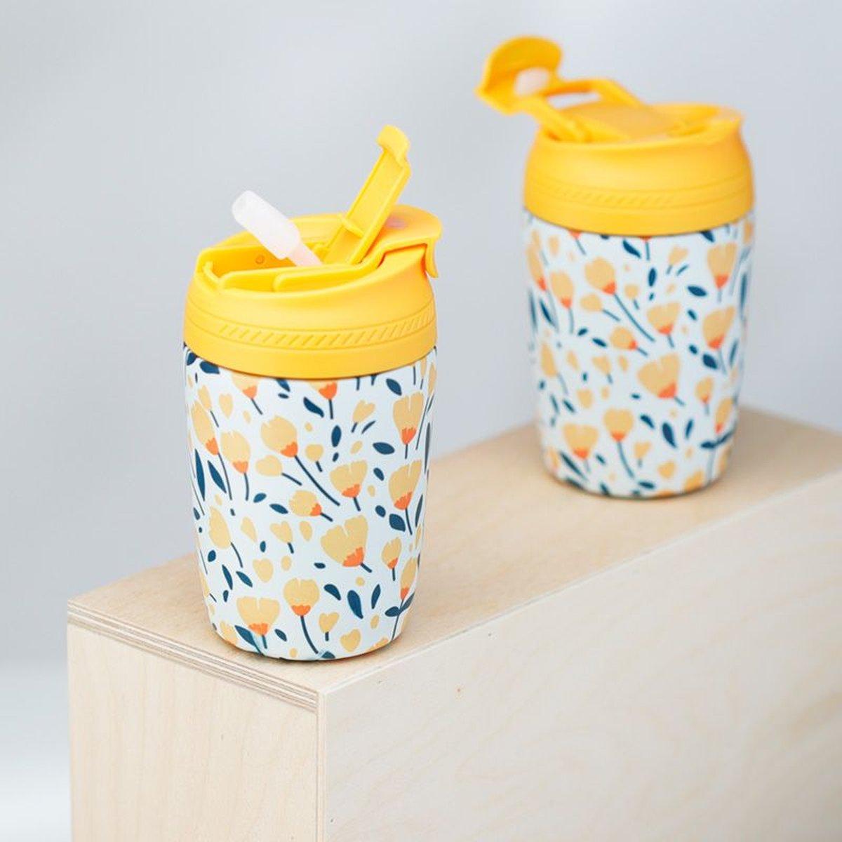 Contenitore termico in acciaio 380ml - ranuncolo - sogno floreale