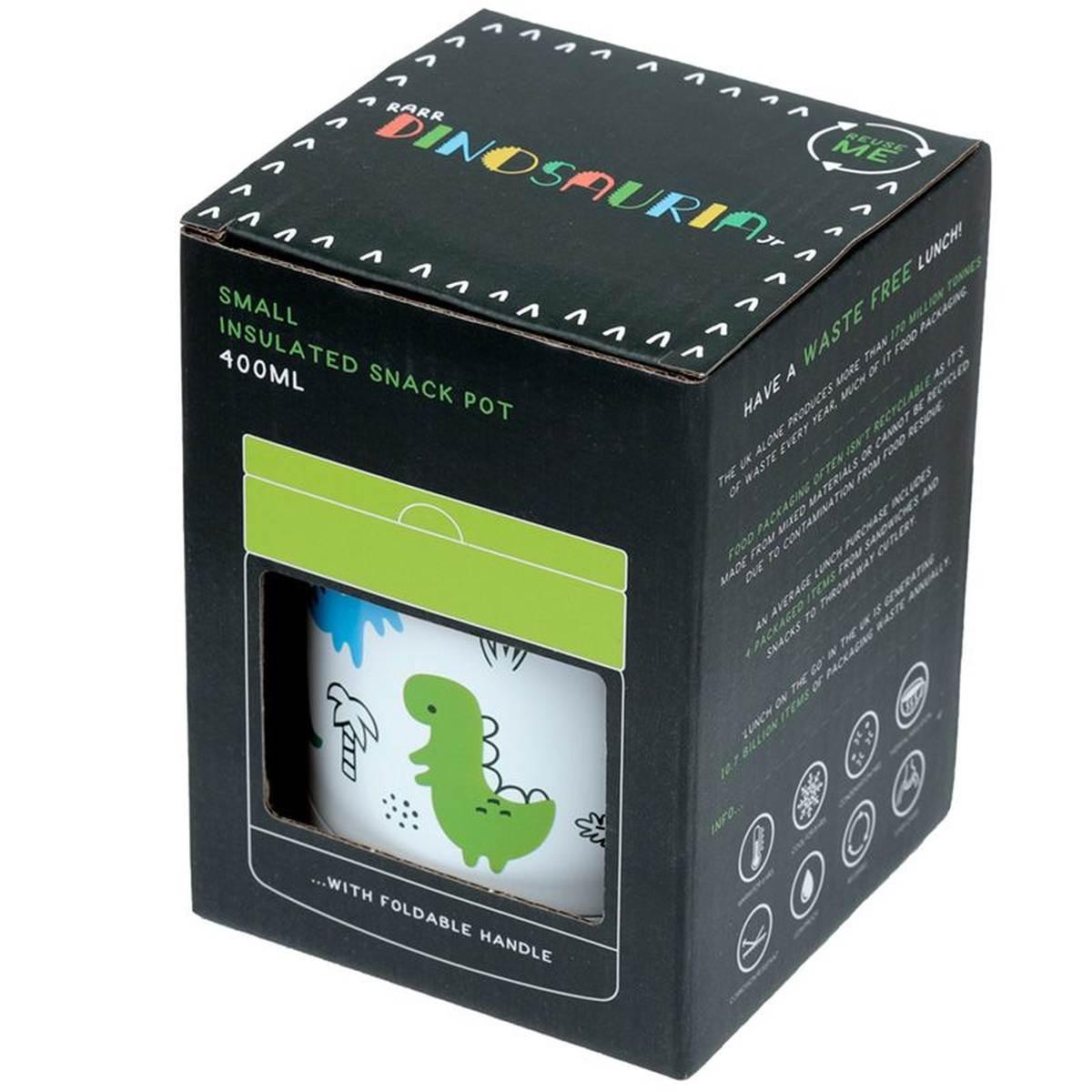 Contenitore per alimenti termico in acciaio 400ml - baby dinosauri - dinosauria