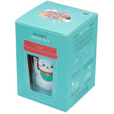Contenitore con posate 500ml - gatto maneki neko