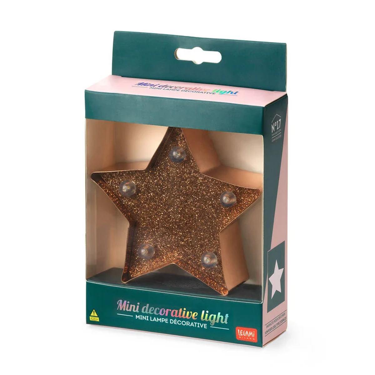 Legami - mini decorative light - gold rose stars