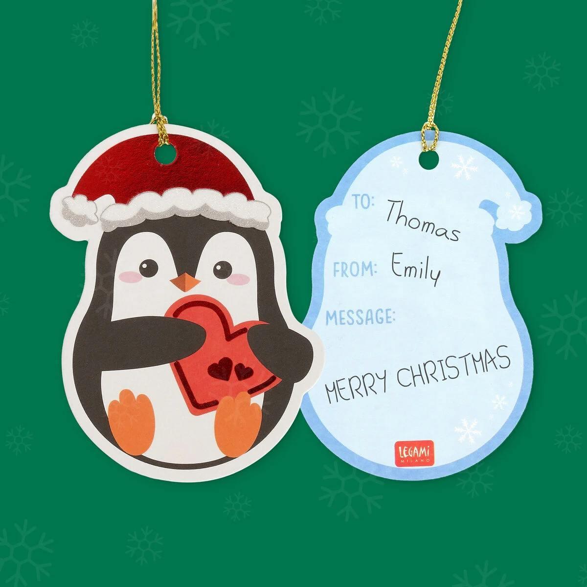 Legami - set of 10 gift tags - xmas