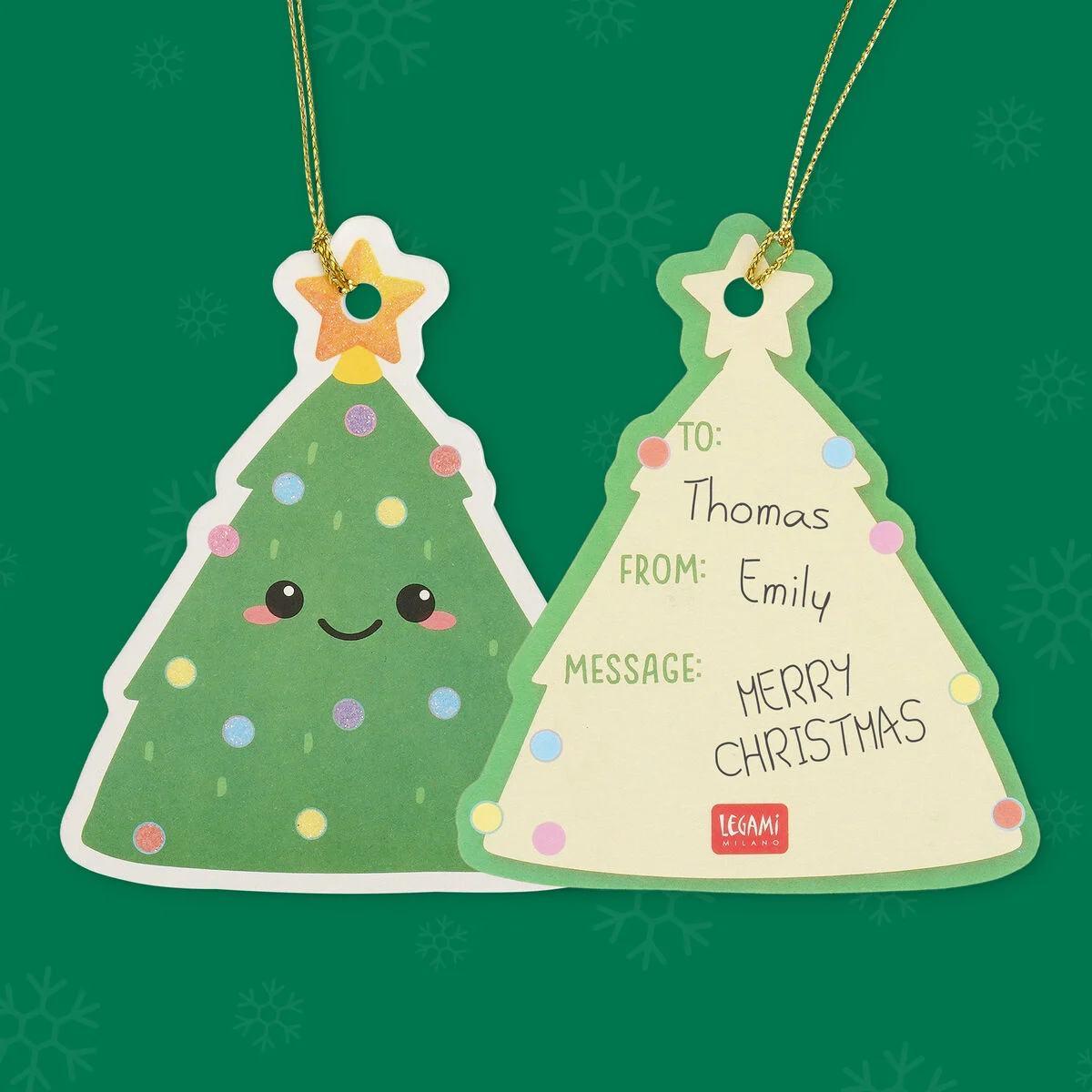 Legami - set of 10 gift tags - xmas