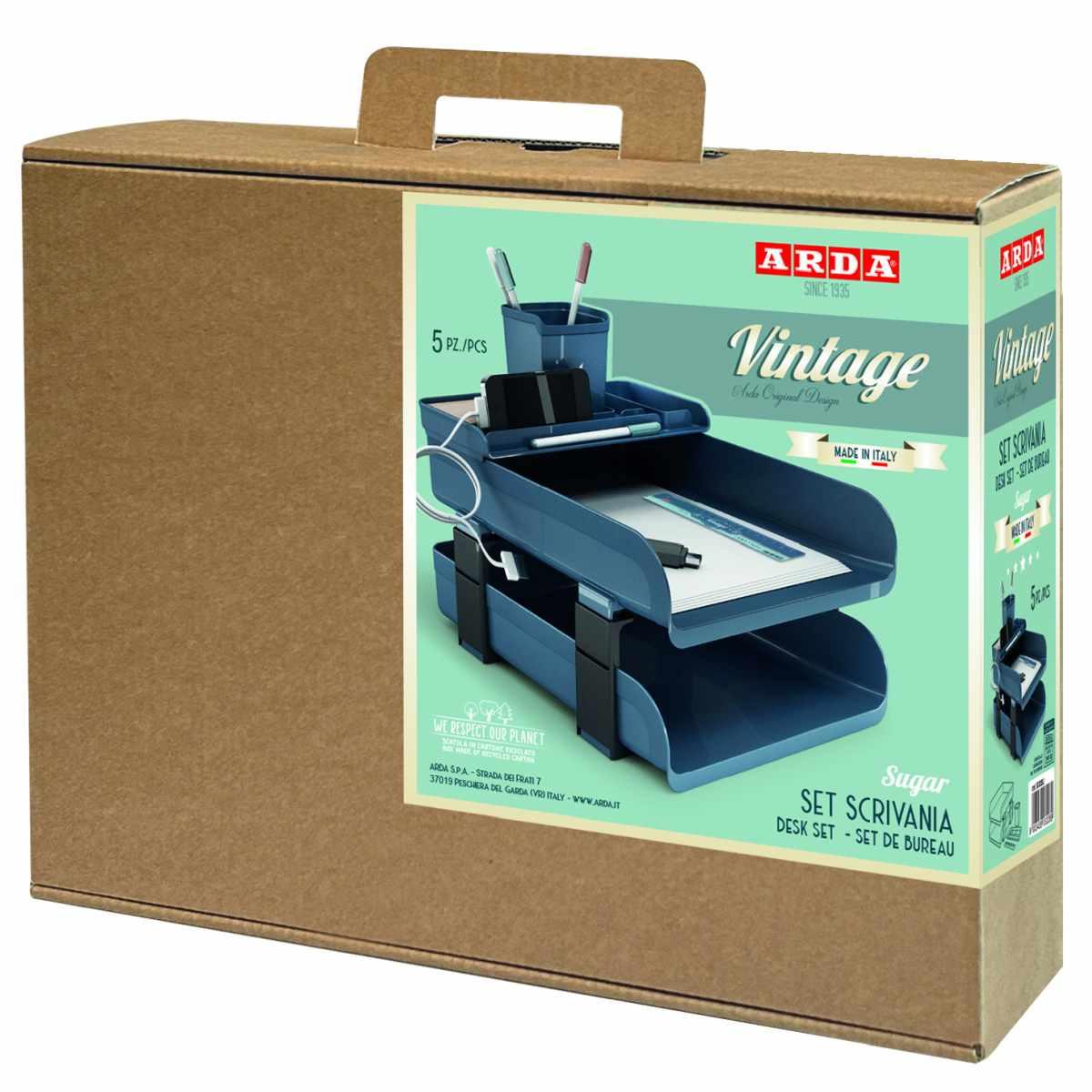 Arda vintage - set scrivania 5 pz