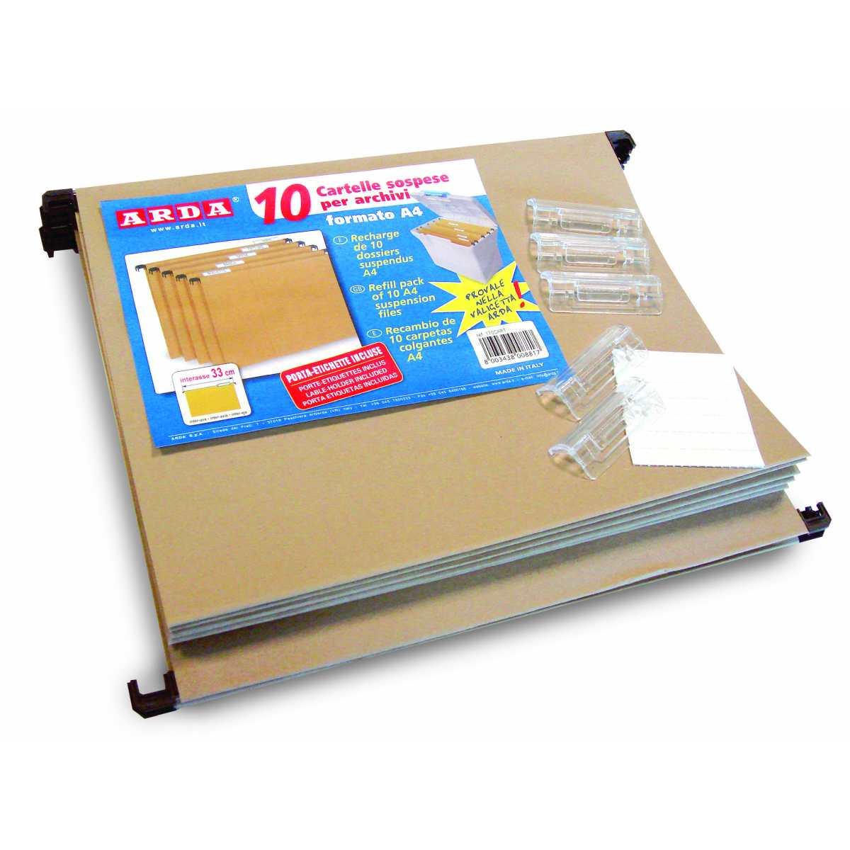 Arda - valigetta grigia con 5 cartelline 33 cm incluse