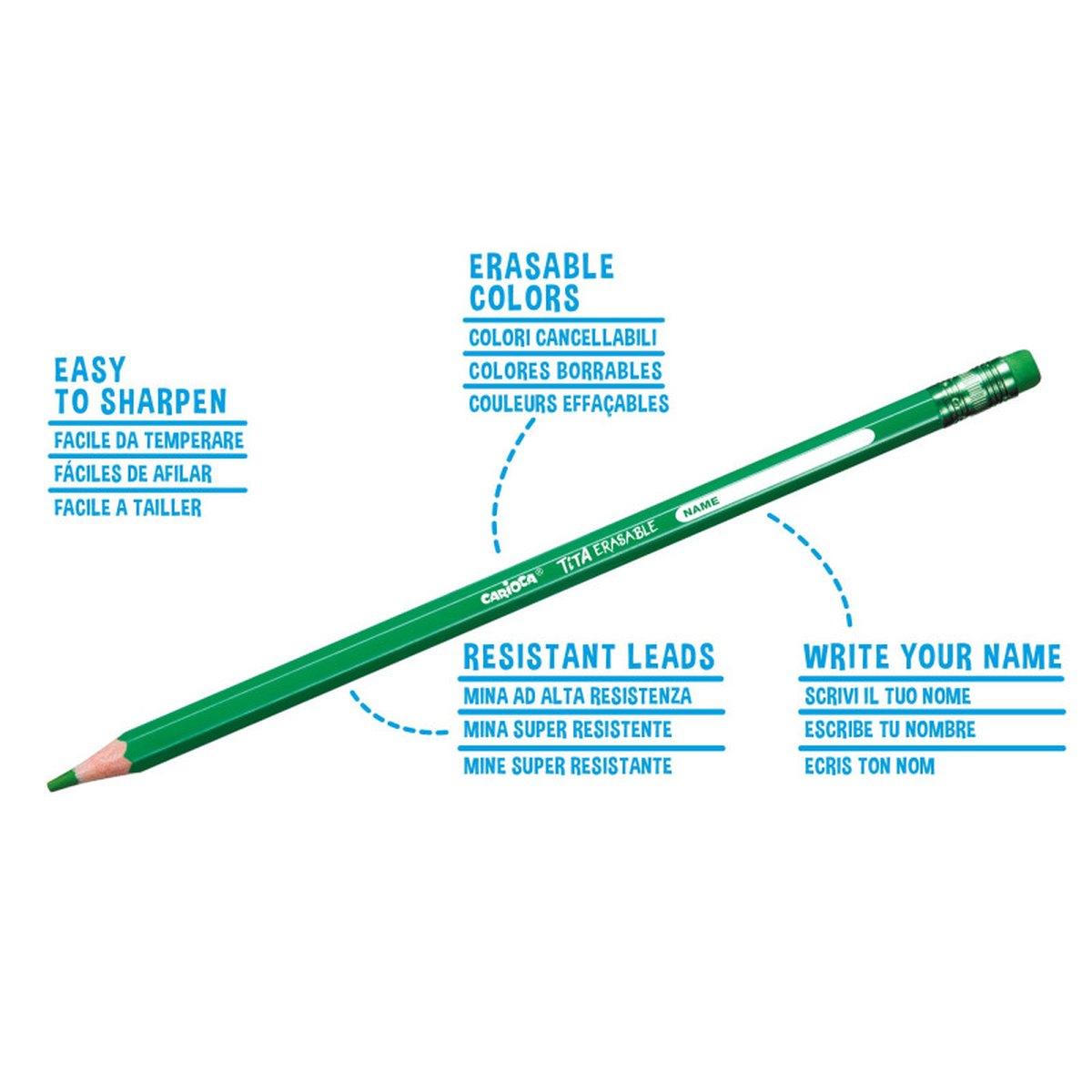 Carioca matite cancellabili tita - 24 pz