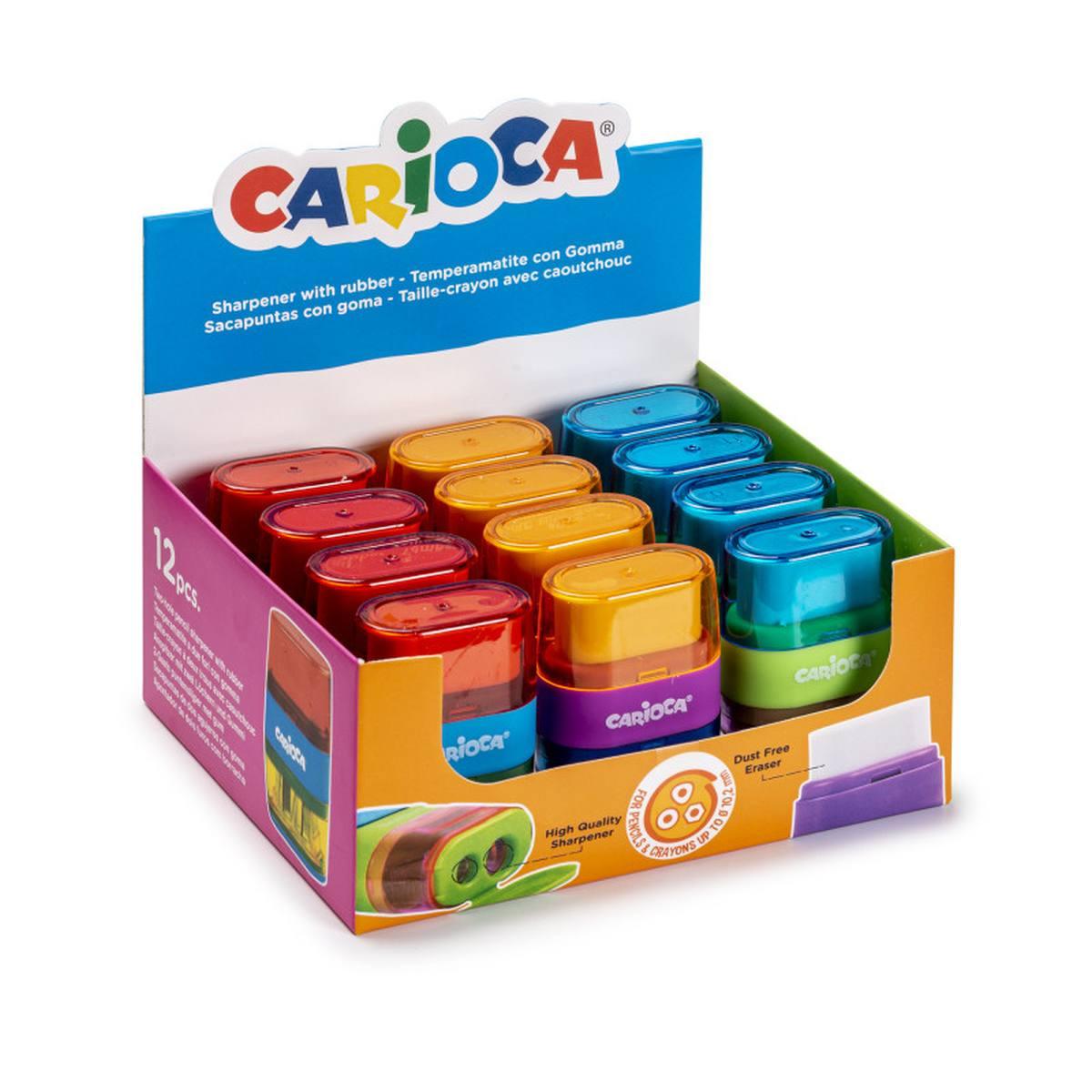 Carioca temperino 2 buchi con gomma