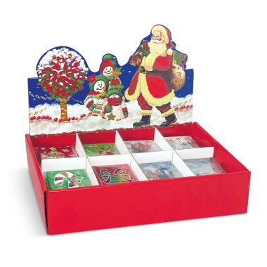 Lebez segnapacchi natale in cartoncino effetto iridescente - set da 4 pz