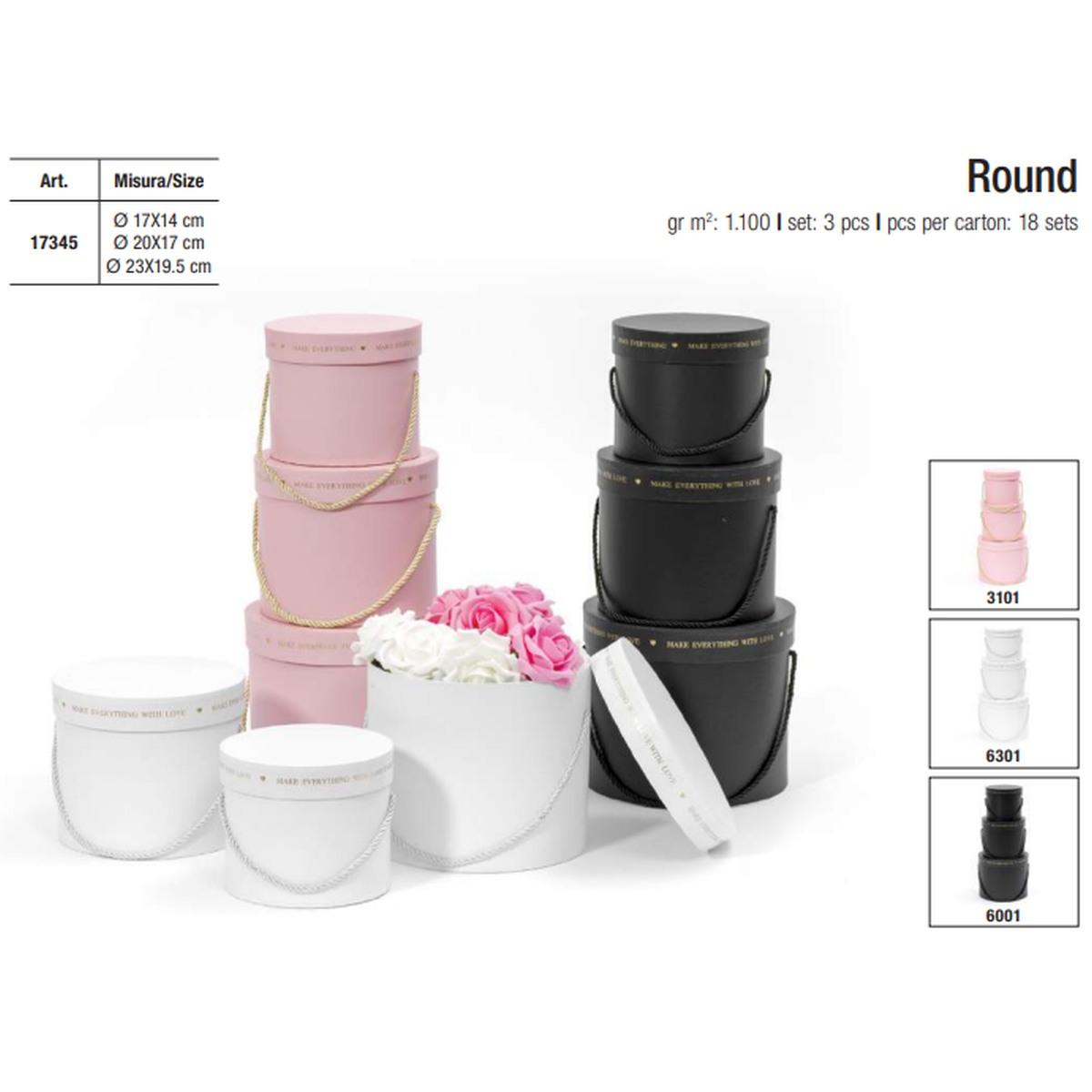 Star - round - set 3 pcs