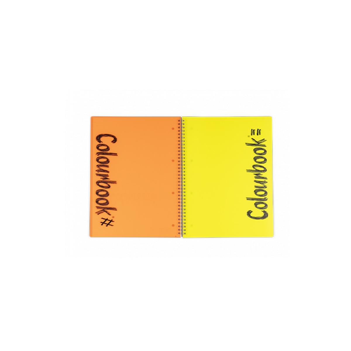 Colourbook maxi double con spirale - a4 - righe e quadretti - 80 fg - 70 gr