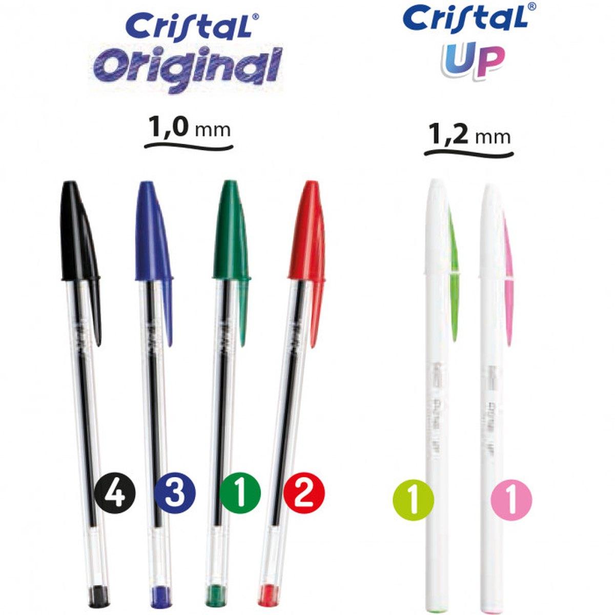 Bic - astuccio latta con 20 penne sfera cristal modelli assortiti