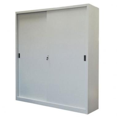 Armadio in lamiera a porte scorrevoli - 180 x 45 x 200 cm - grigio