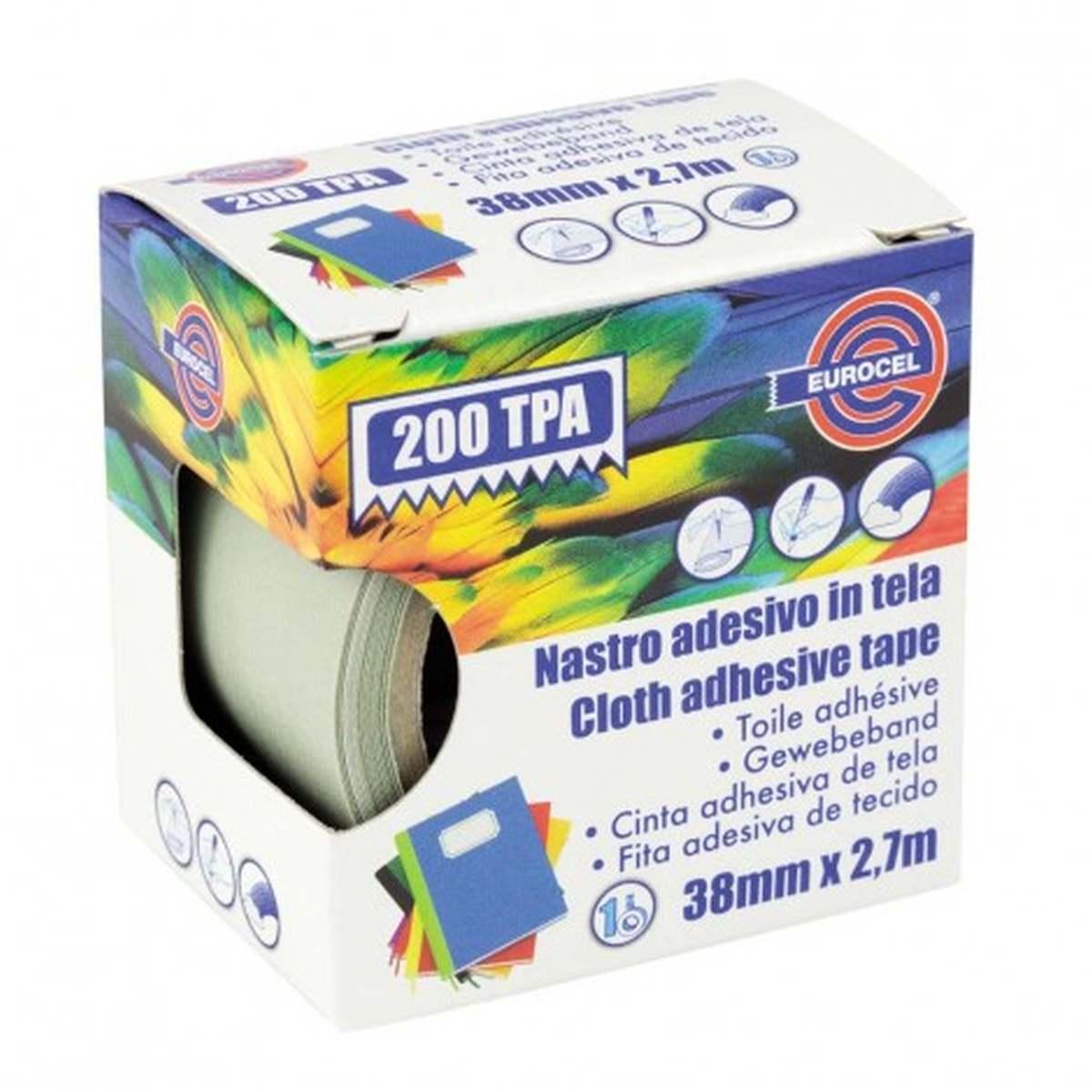 Eurocel - 200 tpa - nastro adesivo telato - 38 mm x 2,7 mt