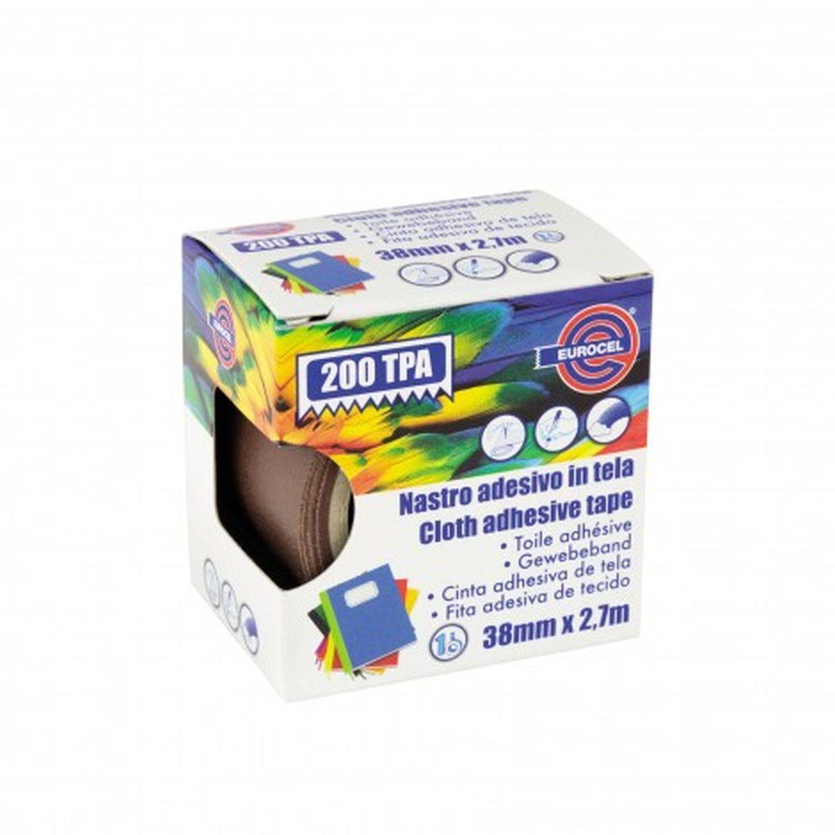 Eurocel - 200 tpa - nastro adesivo telato - 38 mm x 2,7 mt