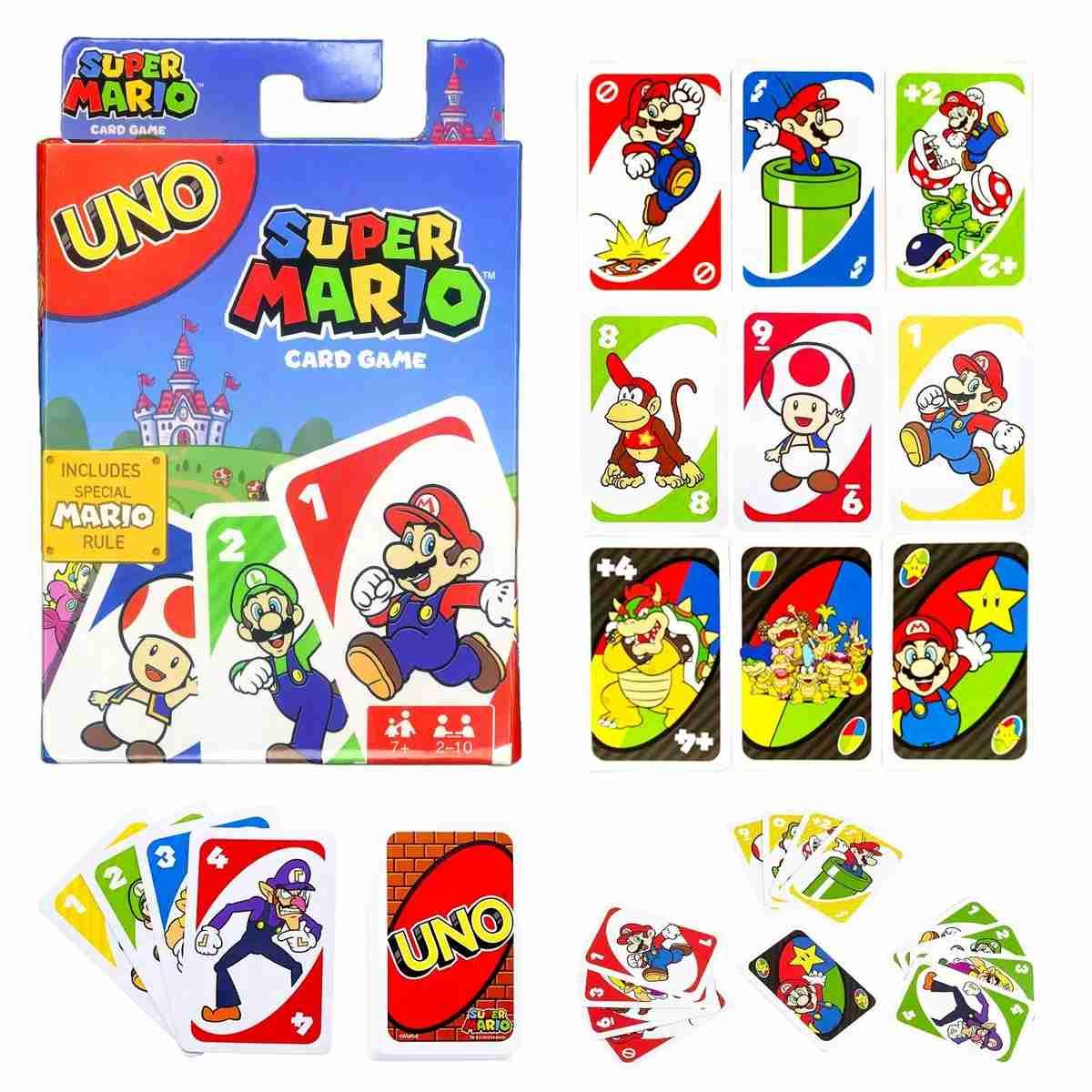 Mattel - gioco di carte - uno super mario drd00