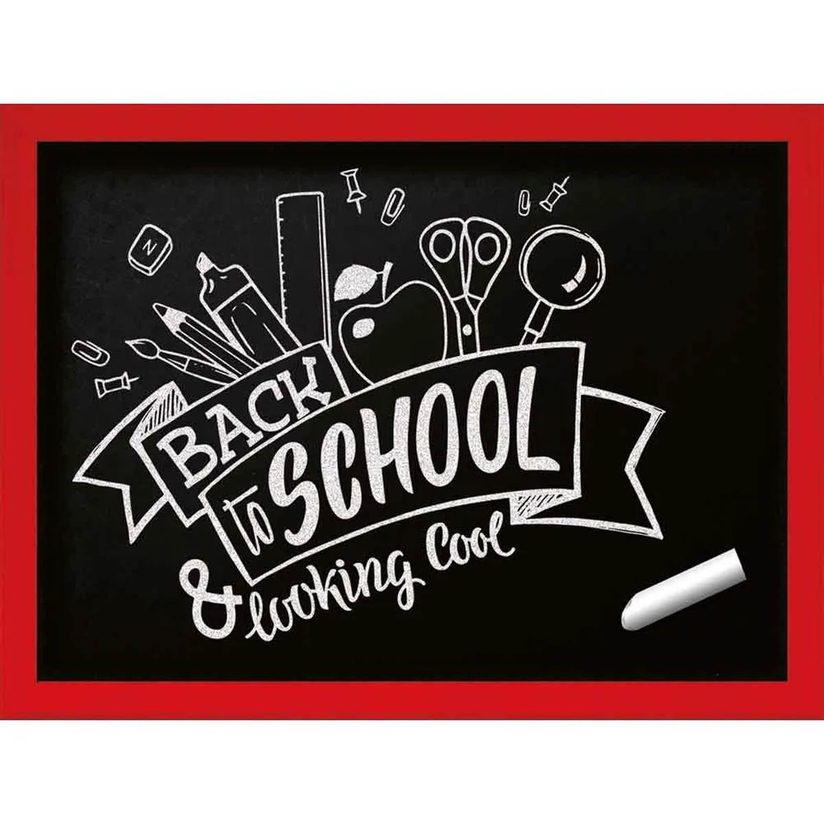 Lebez - lavagna nera 30 x 40 cm con cornice colorata