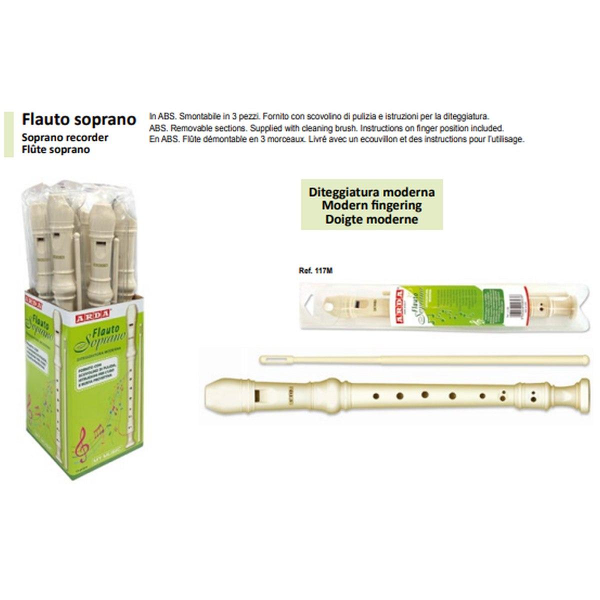 Arda - flauto soprano in abs con scovolino