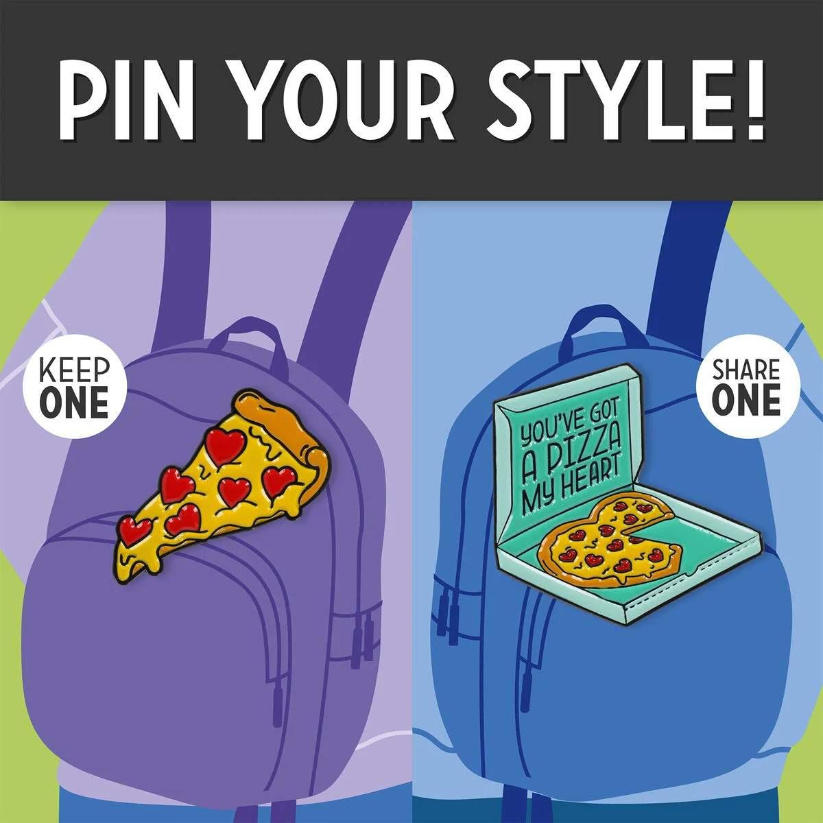 Legami - set of 2 enamel metal pins - pin your style!