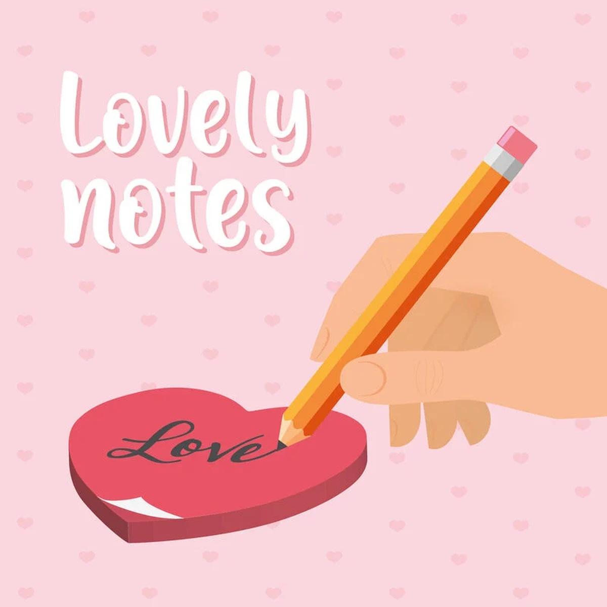 Blocchetto note adesivo - lovely notes - heart