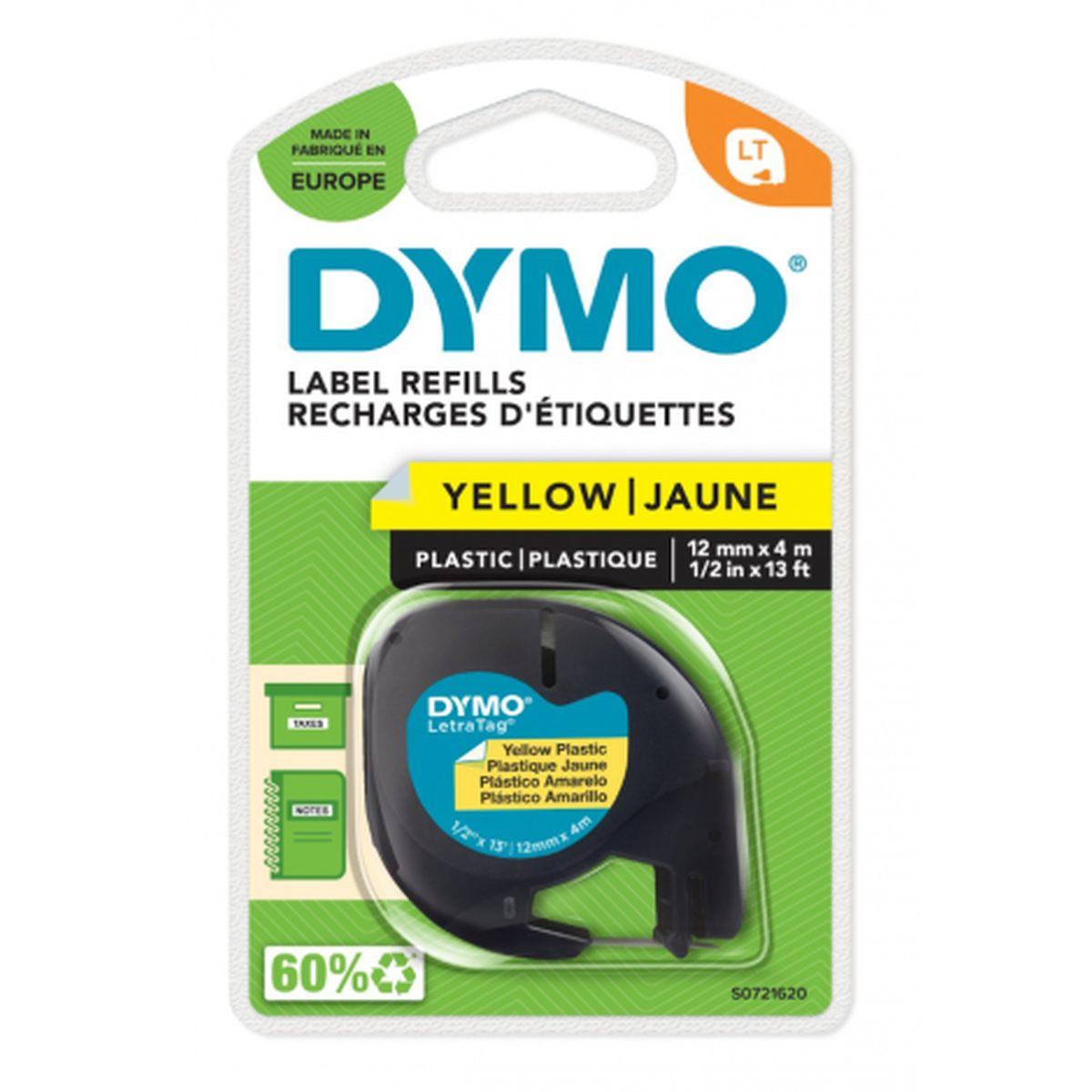 Nastro dymo 12mm x 4m - 91202 (s0721620) nero-giallo