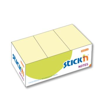 Stick'n - foglietti adesivi rimovibili - 38 x 50 mm - 100 fg - giallo - 12 pz