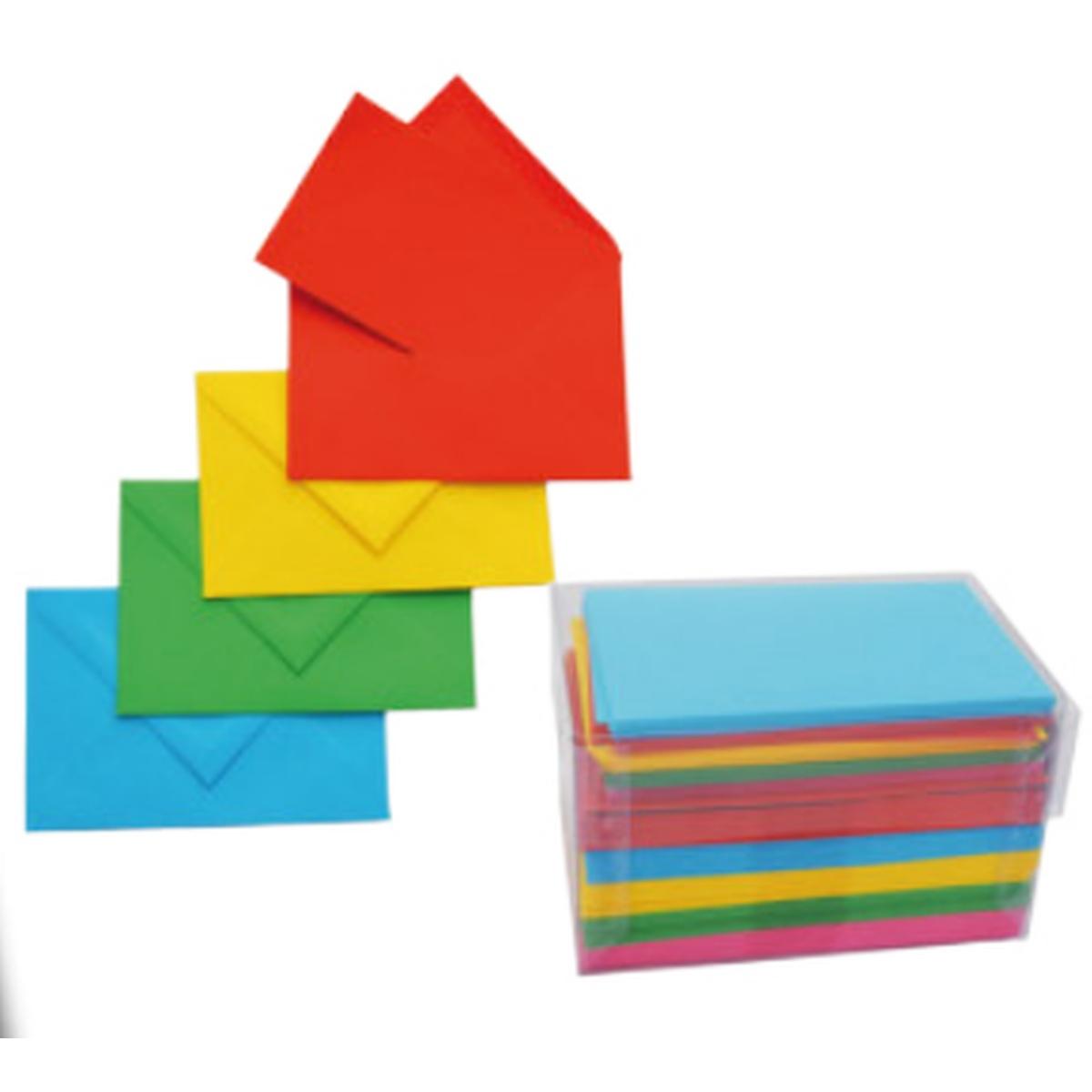 Buste con biglietto neon - formato 9 (14 x 9 cm) - 100+100 pz