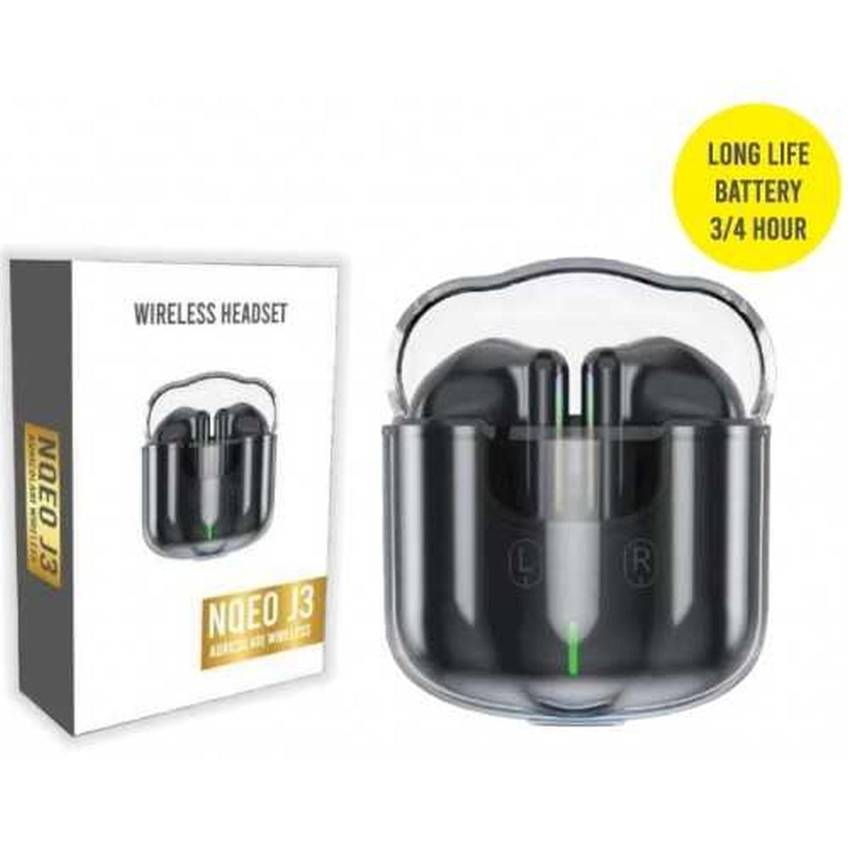 Auricolari wireless nqeo j3 con custodia di ricarica