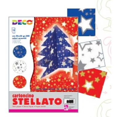 Deco cartoncino stelle - 50 x 70 cm - 300 gr