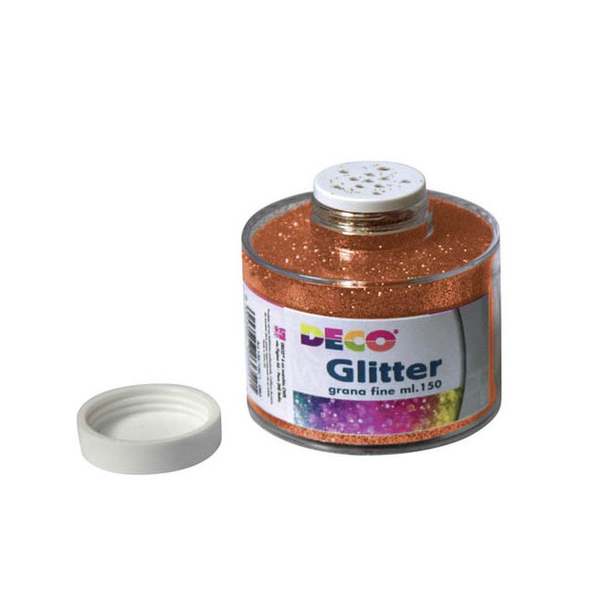 Deco - glitter grana fine in barattolo con tappo dosatore - 150 ml