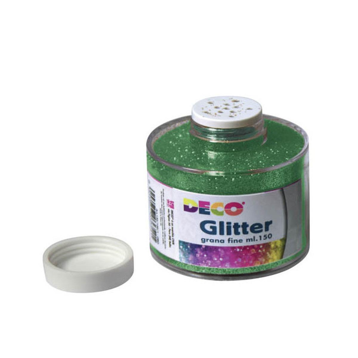 Deco - glitter grana fine in barattolo con tappo dosatore - 150 ml