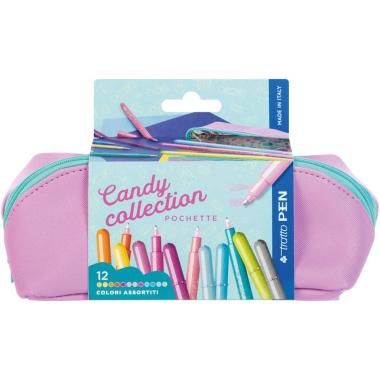 Pochette media con 12 tratto pen candy collection