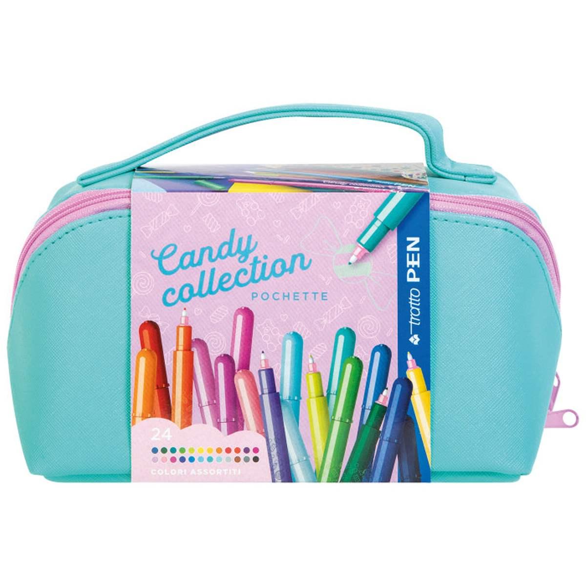 Tratto pen candy collection - 24 pz - pochette maxi (xl) con manico