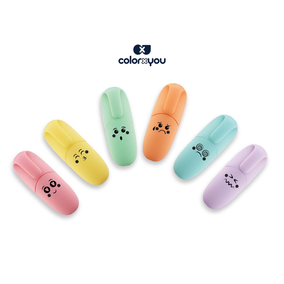 Colorxyou - evidenziatore mini pastel 6 pz