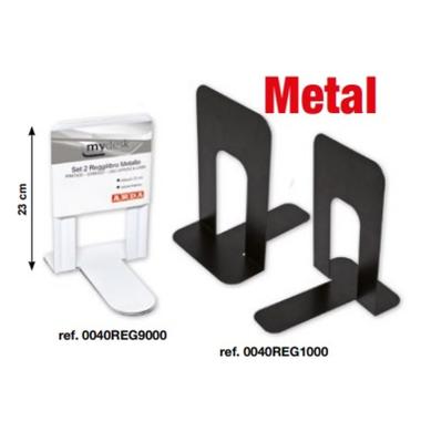 Arda set 2 reggilibri in metallo verniciato