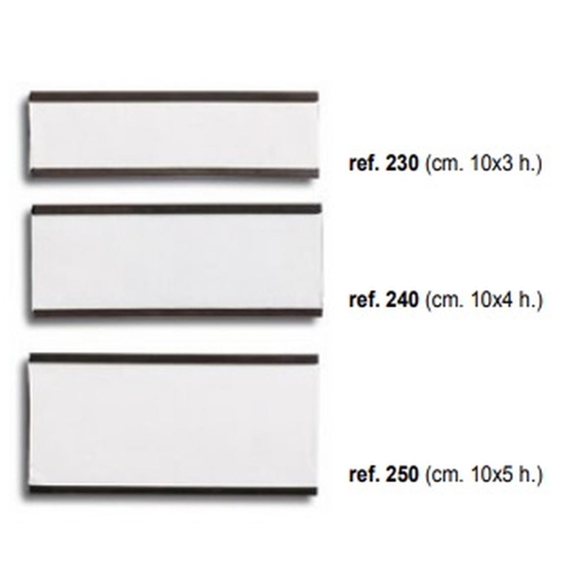 Arda profili magnetici portacartellino con cartoncino bianco e protezione trasparente in pvc