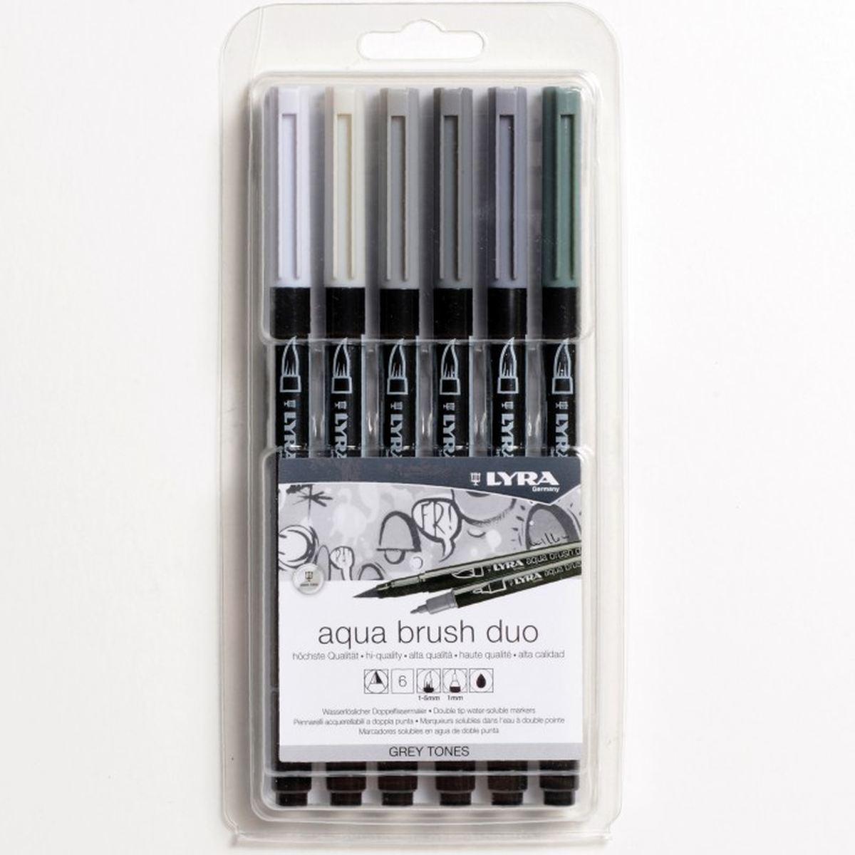 Lyra graduate manga - set 6 pennarelli doppia punta aqua brush duo
