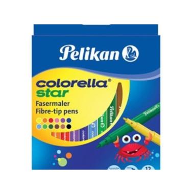 Pelikan colorella star pennarelli - punta fine - scatola 12 colori