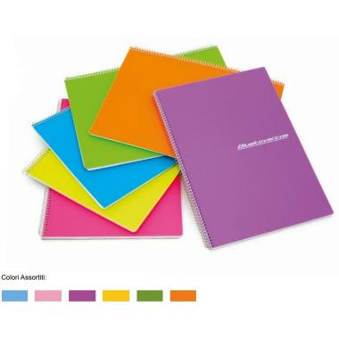 Bluekover - blocco spiralato fluo a4 - 96 fg - 70 gr
