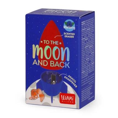 Legami - temperino con gomma - to the moon and back