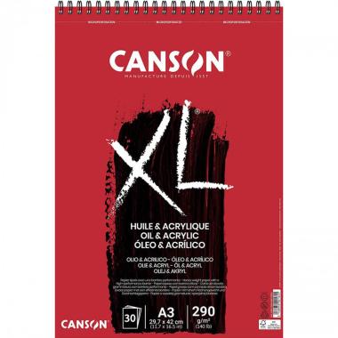 Canson - album disegno spirale xl huile & acrylique - a3 - 30 fg - 290 gr