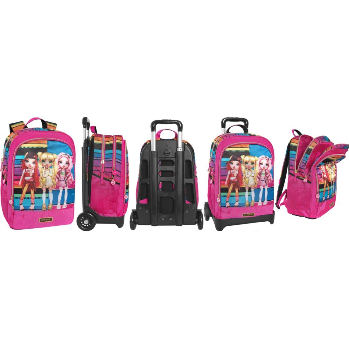 Fcp - zaino organizzato trolley staccabile rainbow high