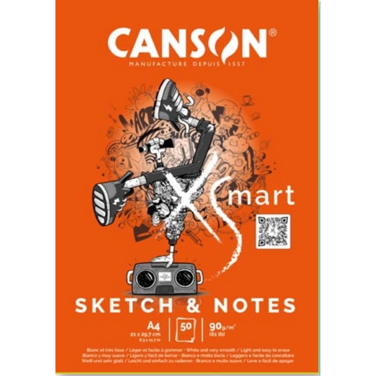 Canson xsmart - blocco carta a4 bianca