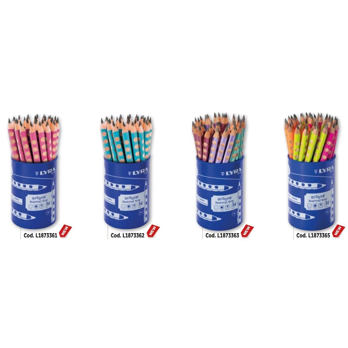 Lyra groove graphite - matitone di grafite ergonomica triangolare - gradazione b