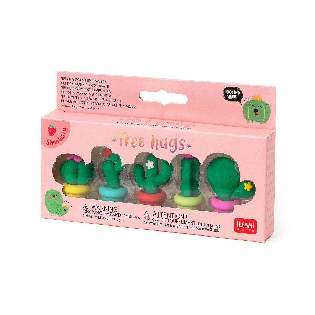 Legami - set di 5 gomme profumate - free hugs