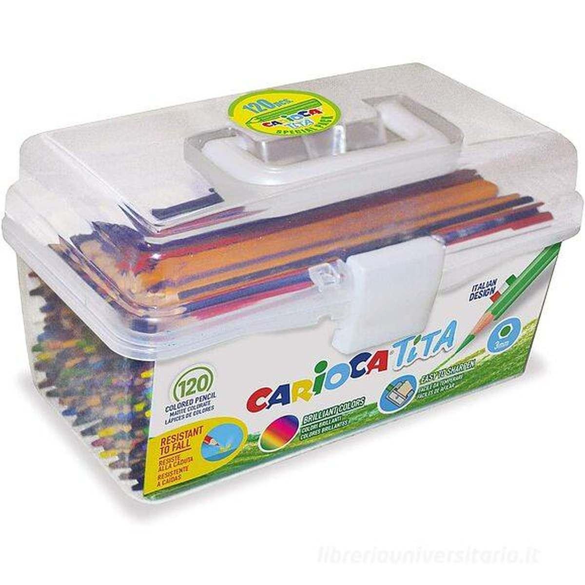 Carioca matite colorate tita in valigetta trasparente 120 pz