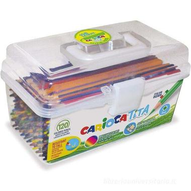 Carioca matite colorate tita in valigetta trasparente 120 pz
