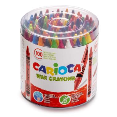Carioca wax crayons - pastelli a cera - 100 pz