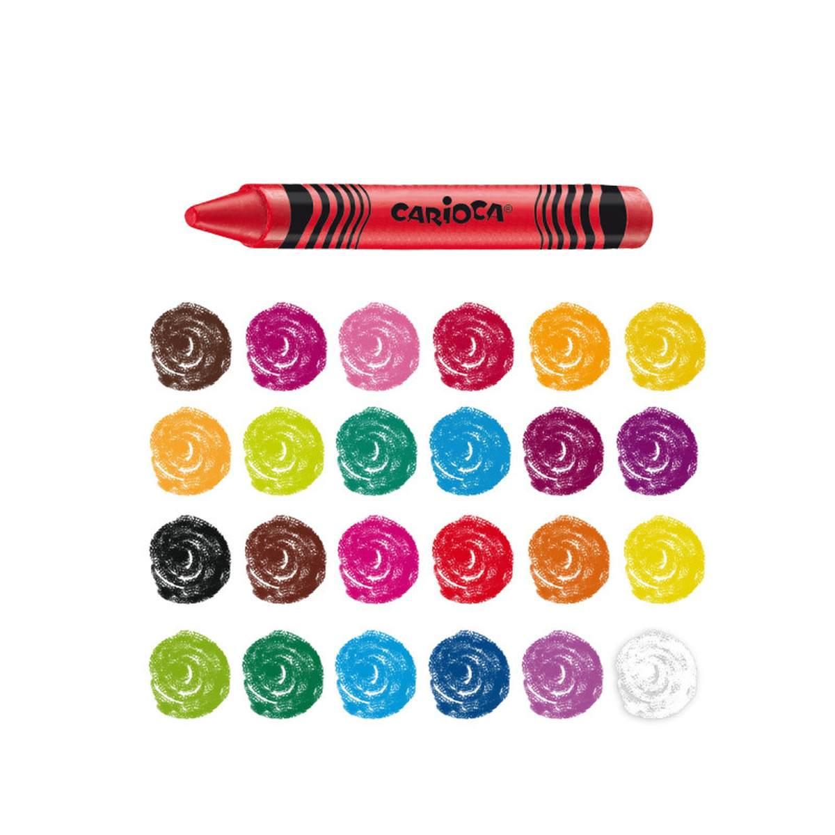 Carioca wax crayons maxi - pastelli a cera maxi - 50 pz