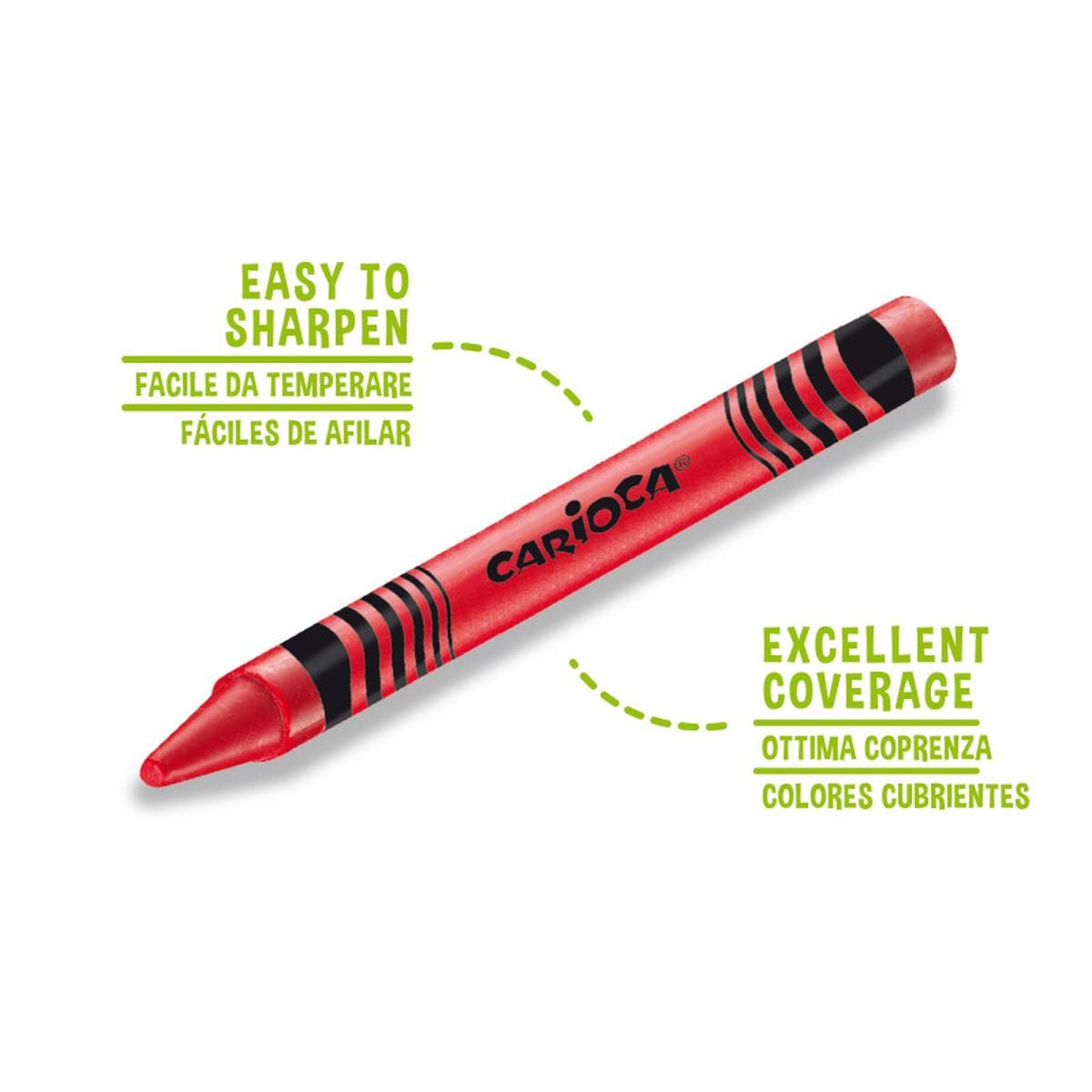 Carioca wax crayons maxi - pastelli a cera maxi - 50 pz